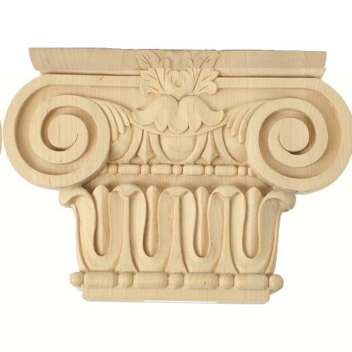 10-3/4"W x 2-1/4"D x 7-1/2"H Bradford Roman Ionic Wood Capital