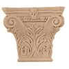 11-1/2"W x 3-3/4"D x 9-5/8"H Floral Roman Corinthian Wood Capital