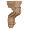 3-3/8"W x 6-1/2"D x 10-1/2"H Hollow Back Wood Corbel