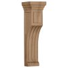 4"W x 4"D x 14"H Recessed Groove Wood Corbel