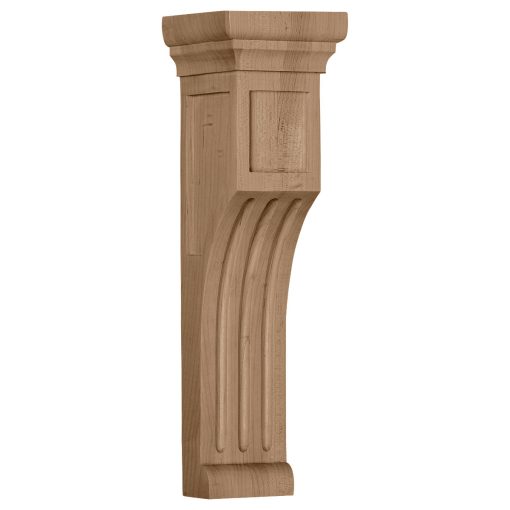 4"W x 4"D x 14"H Recessed Groove Wood Corbel