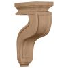 4"W x 8-1/2"D x 13"H Hollow Back Wood Corbel