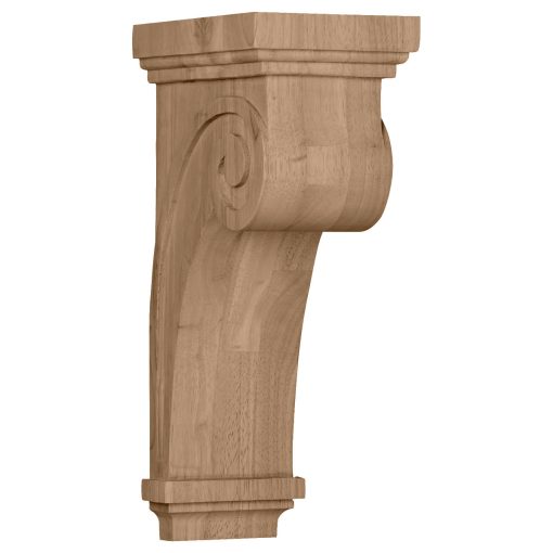 5-1/2"W x 8-1/4"D x 16"H Scroll Wood Corbel
