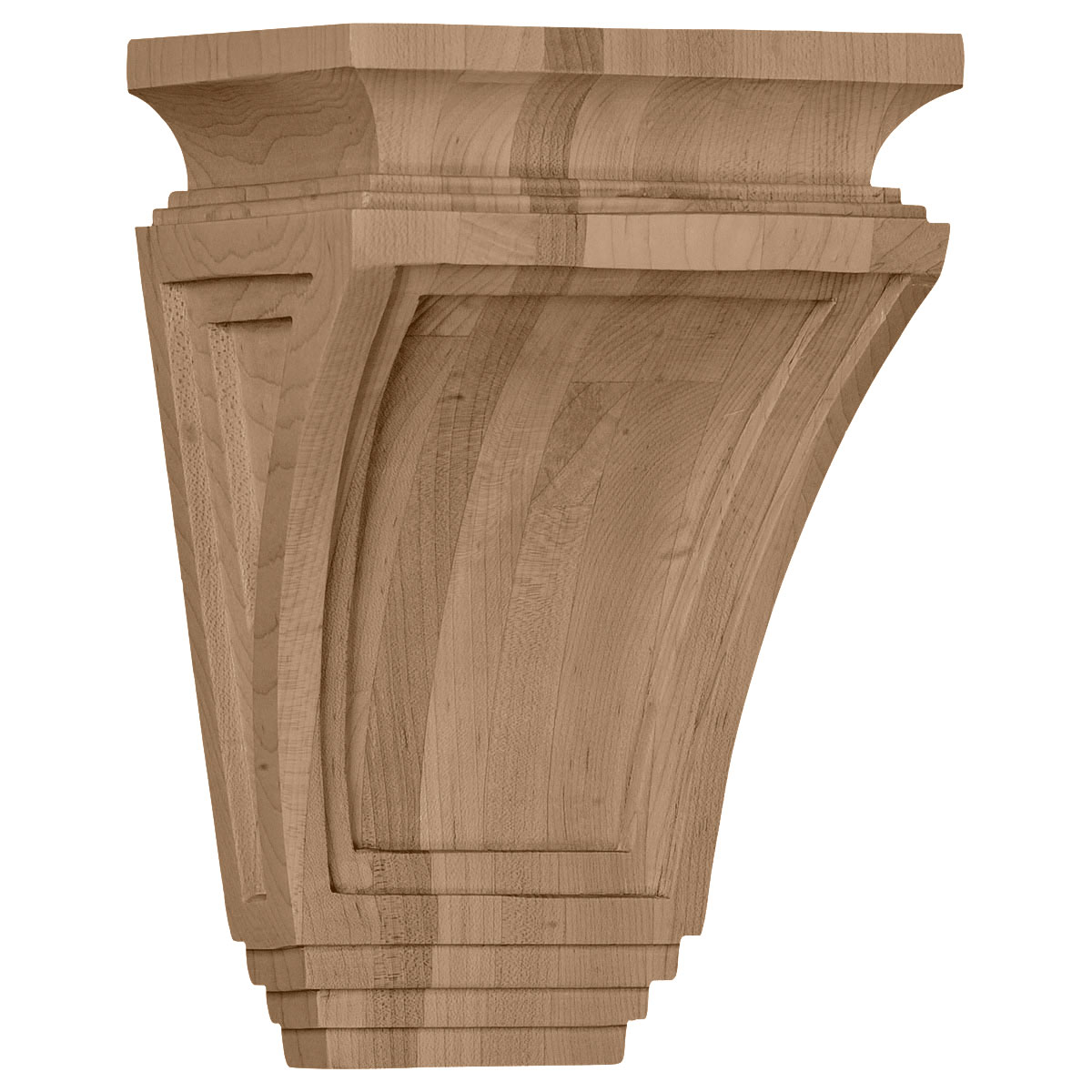 6"W x 4"D x 9"H Arts and Crafts Wood Corbel