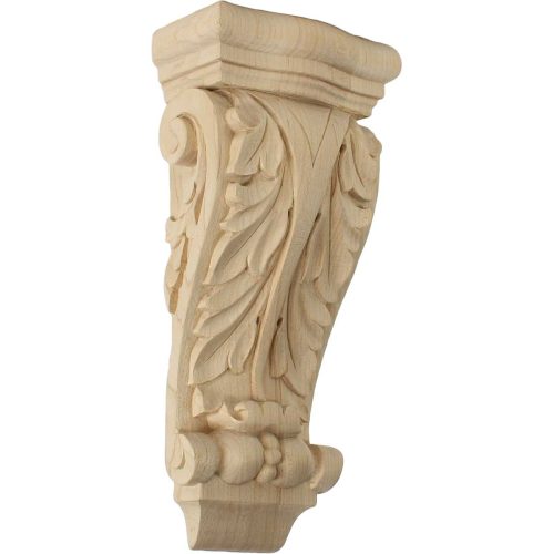 4-1/2"W x 2-3/4"D x 10"H Small Farmingdale Acanthus Pilaster Wood Corbel