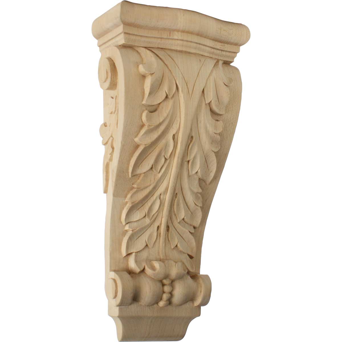 6-1/4"W x 3-1/8"D x 13-1/2"H Medium Farmingdale Acanthus Pilaster Wood Corbel