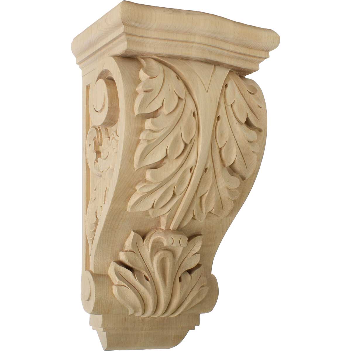 8"W x 6-1/2"D x 15"H Large Farmingdale Acanthus Wood Corbel