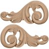 7-1/8"W x 3-1/8"H x 5/8"D (Each Side) Small Swaying Scrolls (Pair)