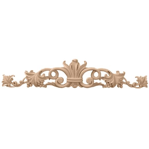 12"W x 3-1/2"H x 5/8"D Small Marseille Center with Scrolls