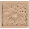5-1/8"W x 5-1/8"H x 1"D Large Dogwood Flower Rosette