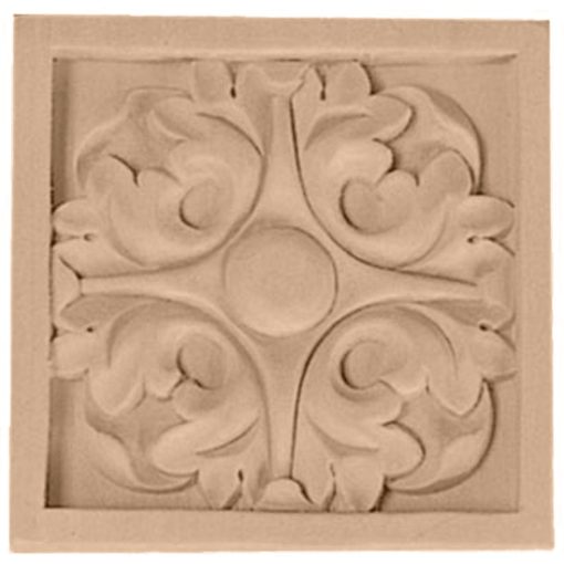 5-1/8"W x 5-1/8"H x 1"D Large Leaf Rosette