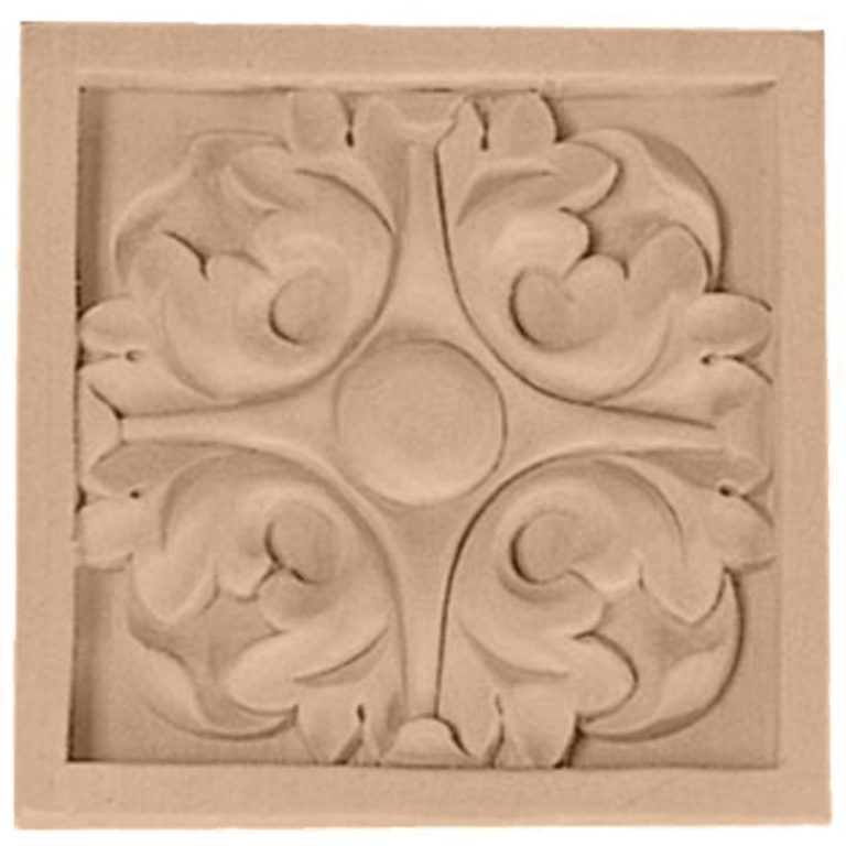 5-1/8"W x 5-1/8"H x 1"D Large Leaf Rosette