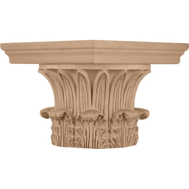 Temple of Winds Wood Capital for a 10" Round Tapered Wood Column