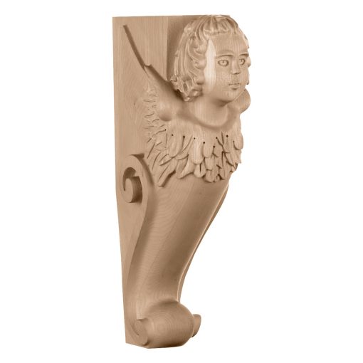 4"W x 7-1/4"D x 13"H Angel Wood Corbel