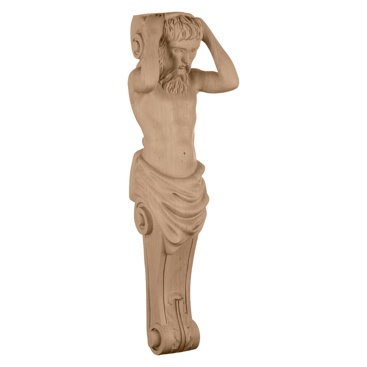 8"W x 7"D x 25"H Male Wood Corbel