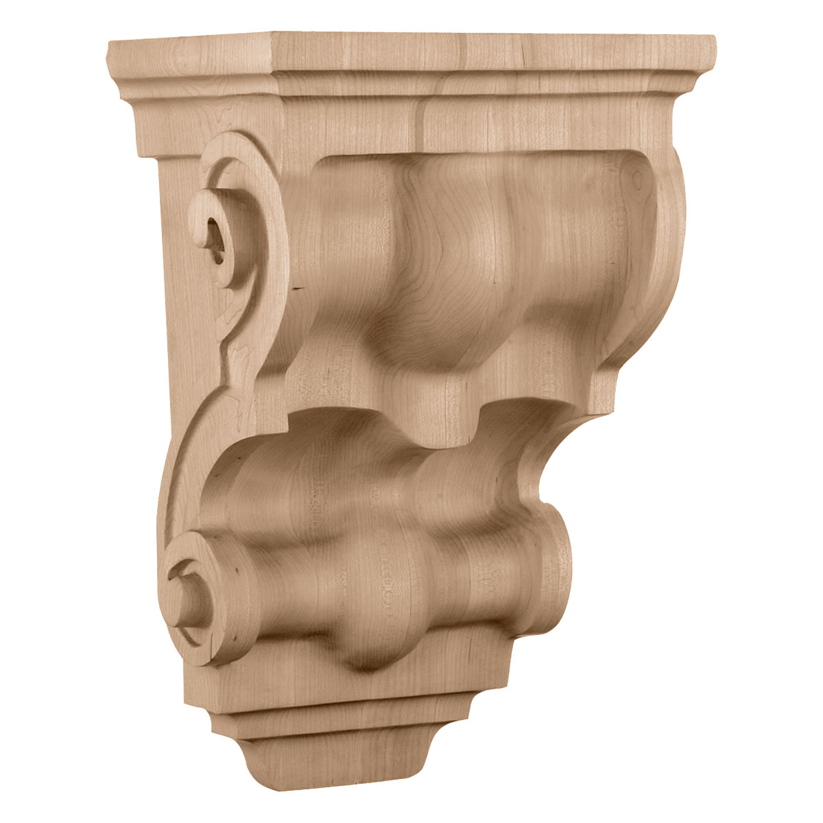 8-1/2"W x 6-1/2"D x 14-1/4"H Wide Traditional Wood Corbel