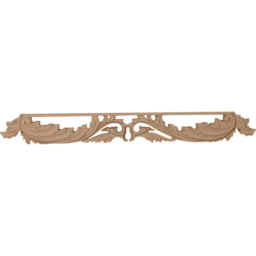 38"W x 4-1/2"H x 1-1/2"D Acanthus Leaf Wood Onlay