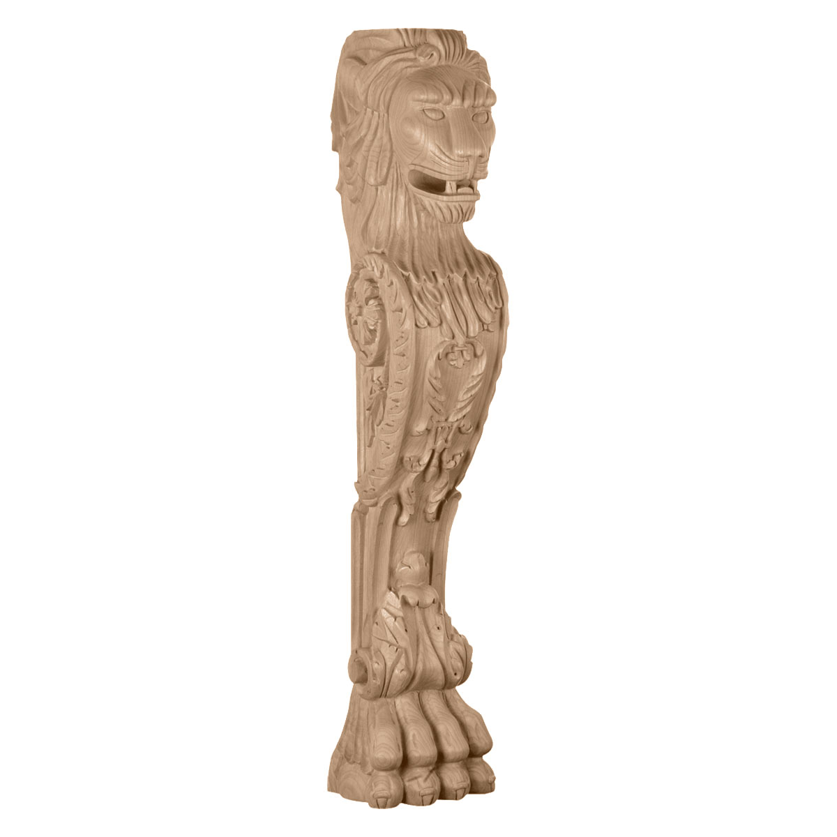 6-3/4"W x 7-1/2"D x 35-1/2"H Lion Wood Surround