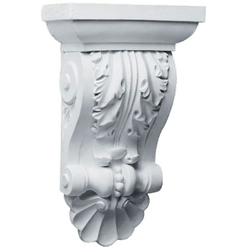 COR14X08X05AC 14-3/4"W x 4-3/4"D x 8-1/2"H Acanthus with Shell Corbel