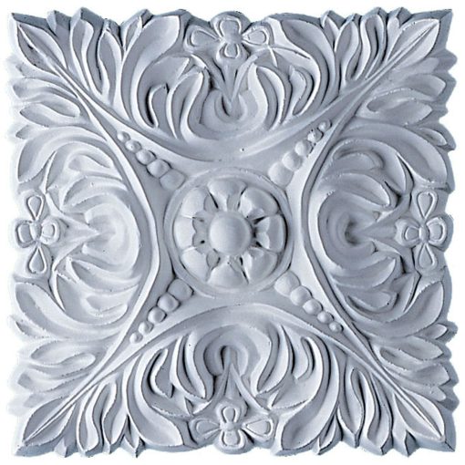 ROS07X07AC 6-1/8"W x 6-1/8"H x 3/4"P Acanthus Leaf with Beads Rosette