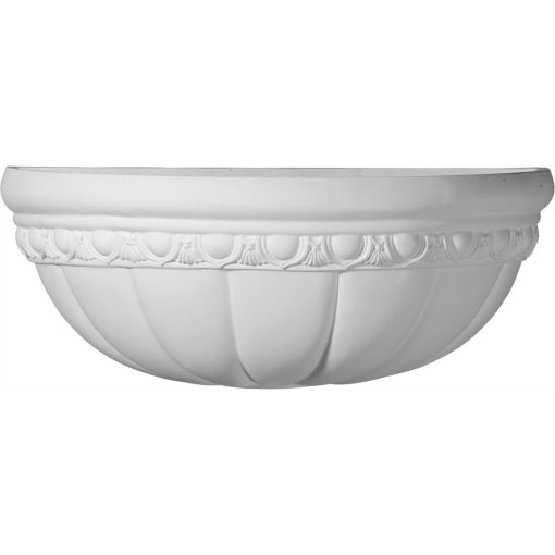 SCO16X06X08AS 16-1/8"W x 6-1/4"H x 8-1/4"P Ashford Shell with Egg and Dart Wall Sconce