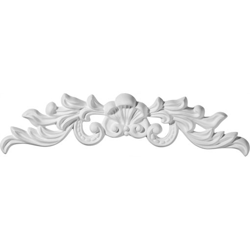 ONL11X02X0BI 11-5/8"W x 1-3/4"H x 3/4"P Baile Center with Scrolls Onlay
