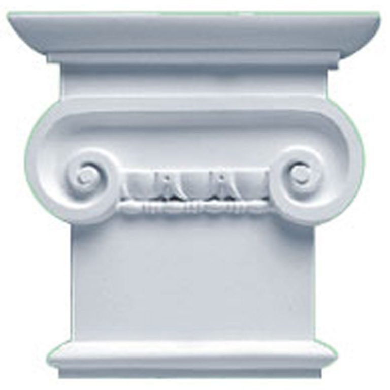 CAP08X07X02CL 8-1/4"W x 7-7/8"H Classic Ionic Capital (Fits Pilasters up to 5-1/4"W x 5/8"D)