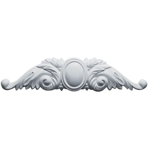ONL11X2X01CO 11-3/4"W x 2-3/4"H x 5/8"P Cole Center with Scrolls Onlay
