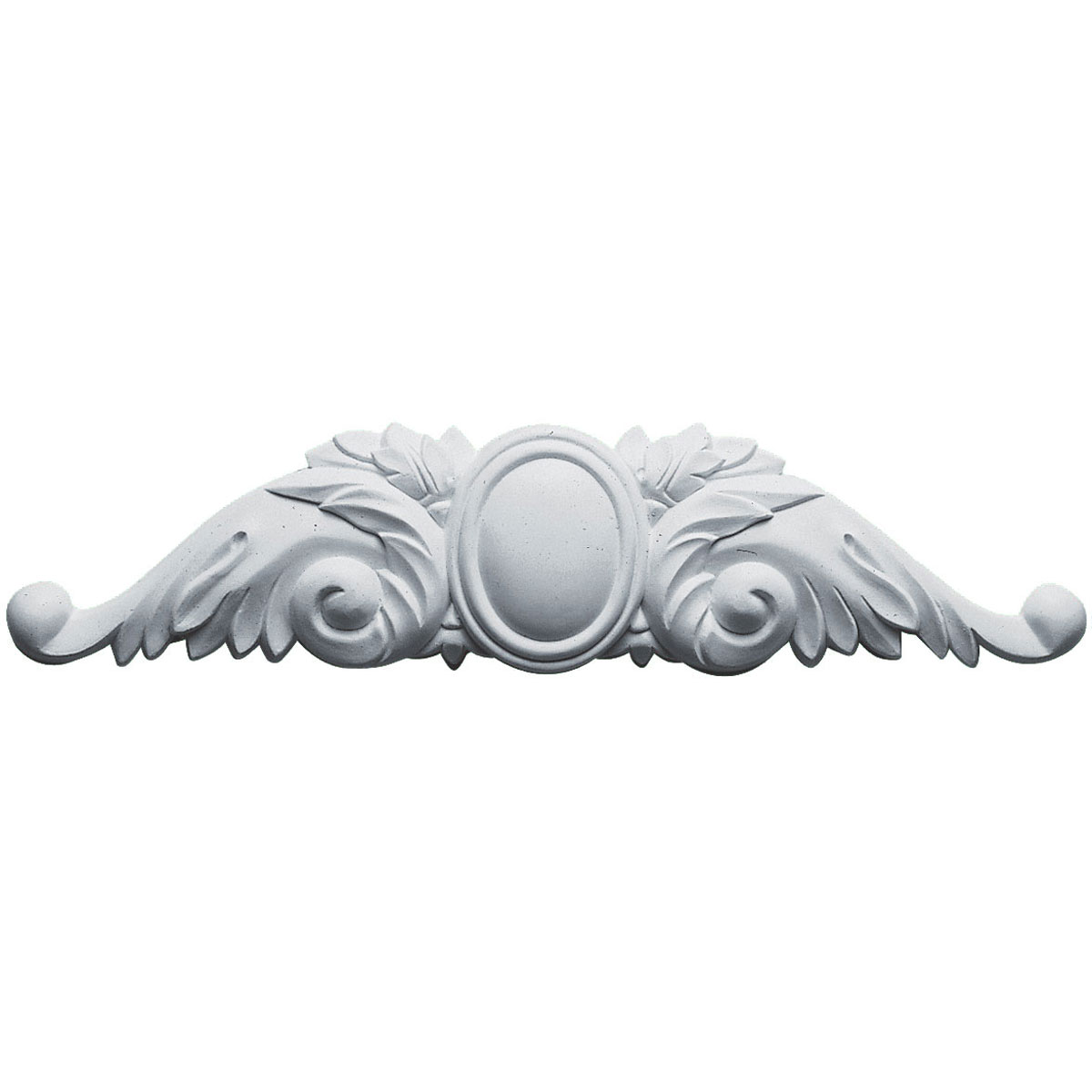 ONL11X2X01CO 11-3/4"W x 2-3/4"H x 5/8"P Cole Center with Scrolls Onlay
