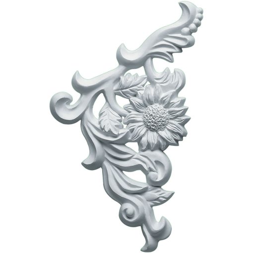 ONL07X07X01CO-L 7-7/8"W x 7-7/8"H x 3/4"P Colton Flower Onlay,Left