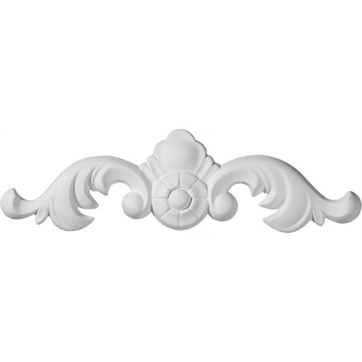 ONL09X02X01DN 9"W x 2-1/2"H x 3/4"P Daniela Center with Scrolls Onlay