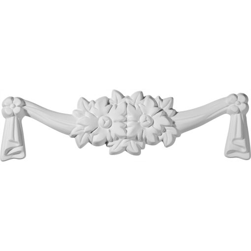 ONL10X02X01EM 10-1/4"W x 2-3/8"H x 5/8"P Emery Flowers and Ribbons Swag Onlay
