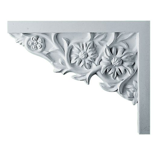 SB09X07FL-L 9"W x 7-1/4"H x 5/8"P Floral Small Stair Bracket,Left