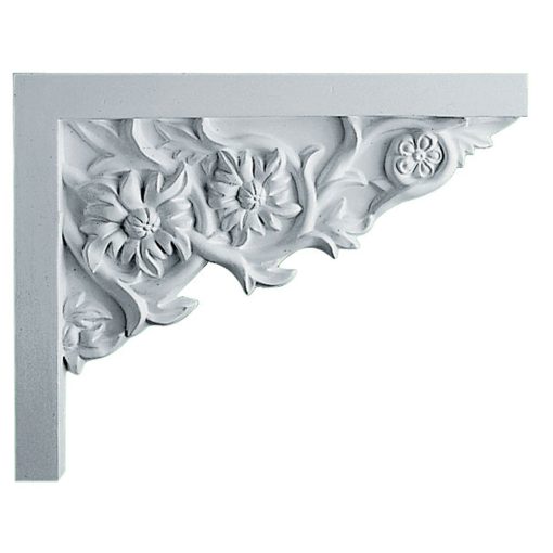 SB09X07FL-R 9"W x 7-1/4"H x 5/8"P Floral Small Stair Bracket,Right