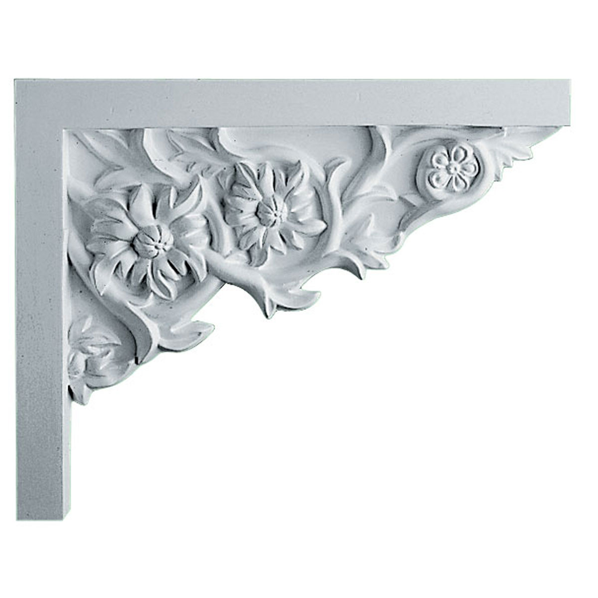 SB09X07FL-R 9"W x 7-1/4"H x 5/8"P Floral Small Stair Bracket,Right