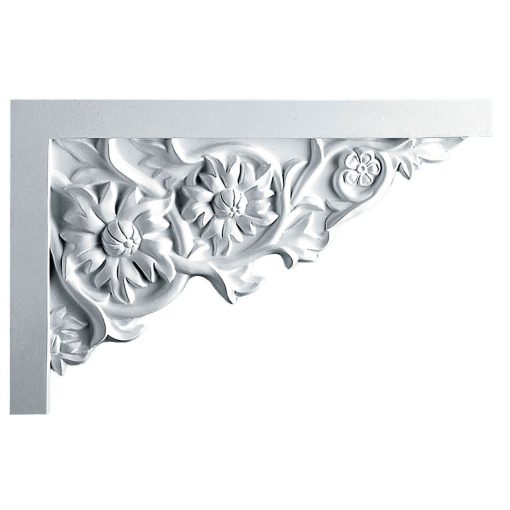 SB11X07FL-R 11-3/4"W x 7-7/8"H x 3/4"P Floral Large Stair Bracket,Right