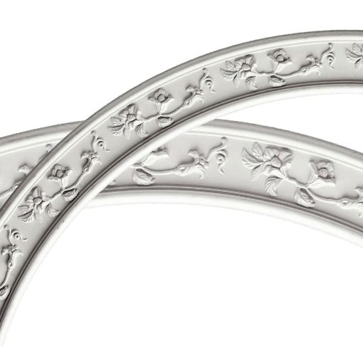 CR25FL 51-1/4"OD x 43-1/4"ID x 4"W x 7/8"P Floral Classic Ceiling Ring (1/4 of complete circle)