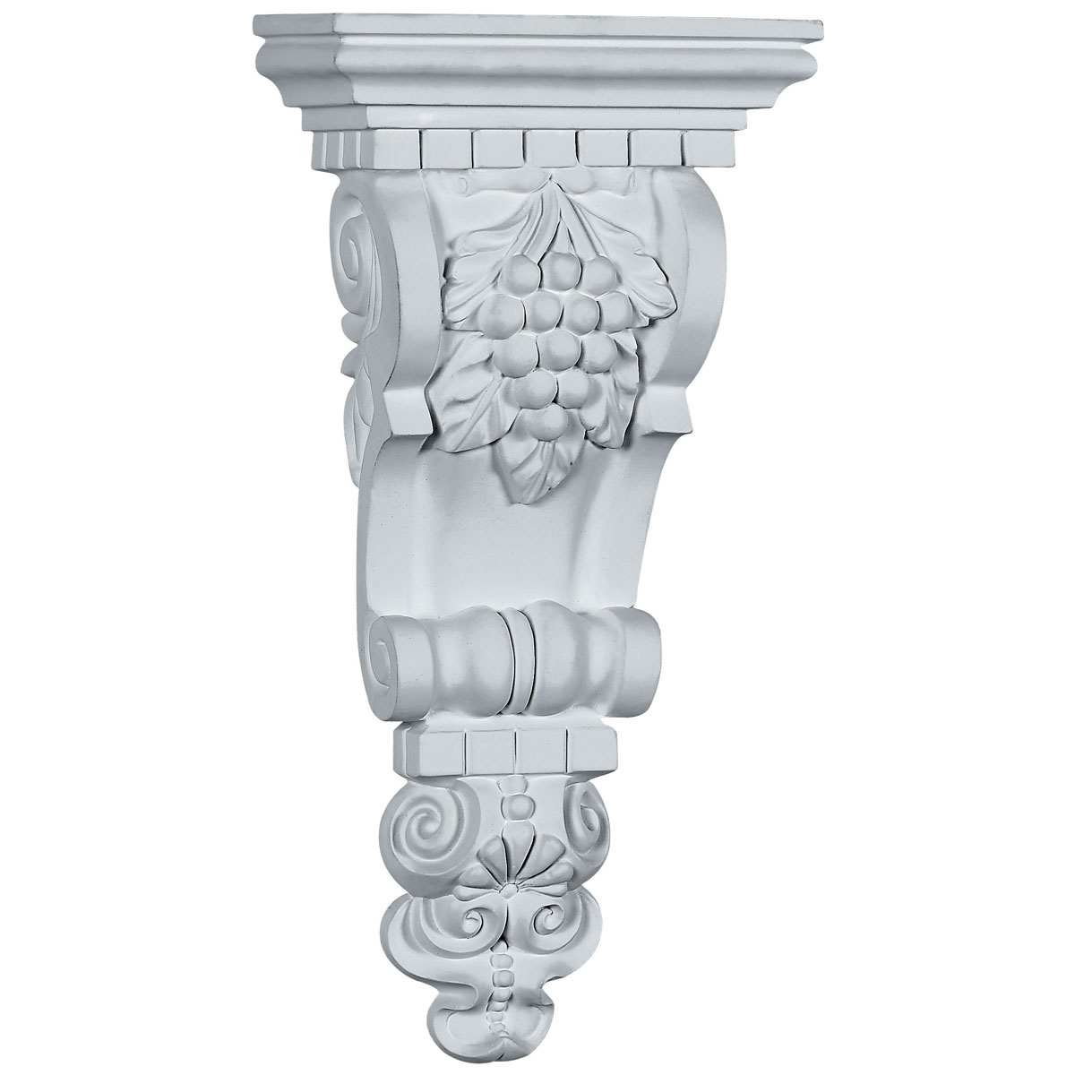 COR06X13X03GR 6-3/4"W x 3-1/2"D x 13-3/4"H Grape Bunch Corbel