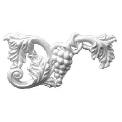 ONL08X04X01GR-R 8-5/8"W x 4-3/8"H x 3/4"P Small Grape and Leaf Onlay,Right