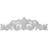 ONL19X05X01GR 19-1/4"W x 5-3/8"H x 7/8"P Small Grape and Leaf Center with Scrolls Onlay