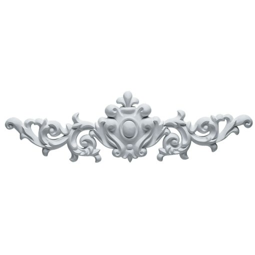 ONL16X04X01MA 16-3/8"W x 4-3/4"H x 3/4"P Marcella Medium Leaf with Scrolls Onlay
