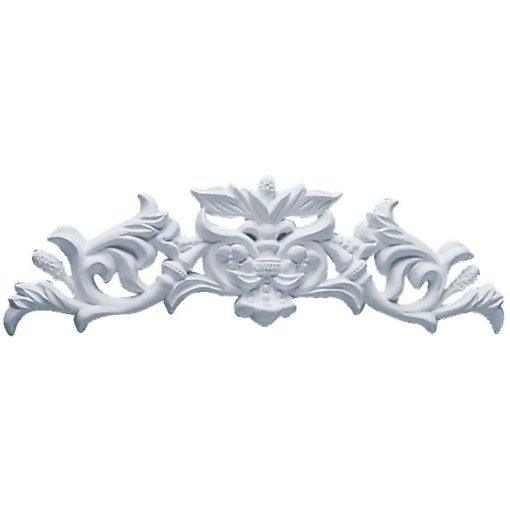 ONL11X03X01PE 11-3/4"W x 3-1/2"H x 5/8"P Pearl Center with Scrolls Onlay