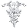 ONL08X09X01VE 8-1/2"W x 9"H x 3/4"P Versailles Ribbon and Rose Drop Onlay