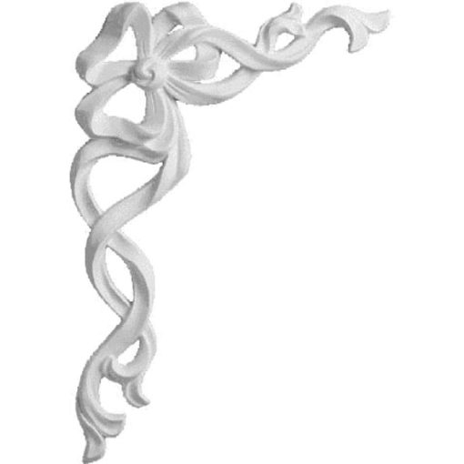 ONL08X13X01VE-L 8-1/4"W x 13"H x 7/8"P Versailles Medium Ribbon with Bow Onlay,Left