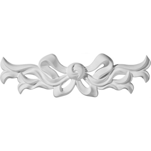 ONL09X03X01VE 9-1/4"W x 3"H x 3/4"P Versailles Small Ribbon with Bow Center Onlay