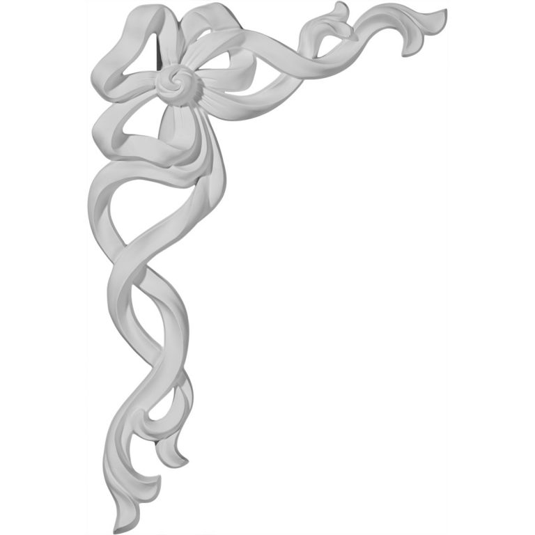 ONL11X15X01VE-L 11"W x 15-3/4"H x 1-1/8"P Versailles Large Ribbon with Bow Onlay,Left