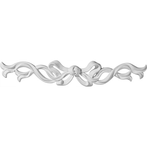 ONL17X03X01VE 17-1/8"W x 3"H x 7/8"P Versailles Large Ribbon with Bow Center Onlay