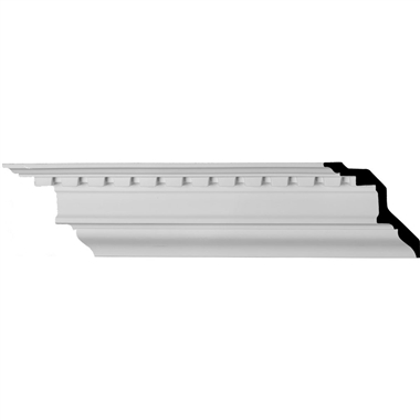 MLD05X05X07DE 5"H x 5"P x 7-1/8"F x 94-1/2"L Dentil Crown Molding