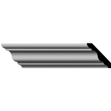 MLD02X01X03CL 2-1/4"H x 2-1/4"P x 3-1/8"F x 94-1/2"L Classic Crown Molding