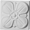 ROS02X02FW 2"W x 2"H x 3/4"P Flower Rosette